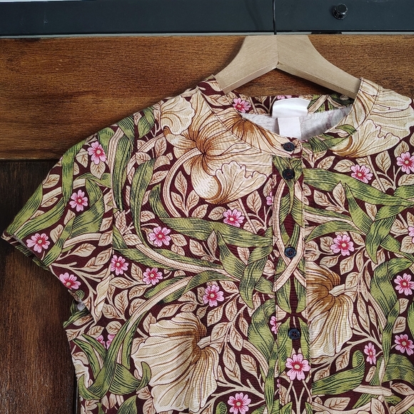 Morris & Co x H&M Womens Cottagecore Botanical Dress Size 6 Pimpernel Romantic - Picture 5 of 12